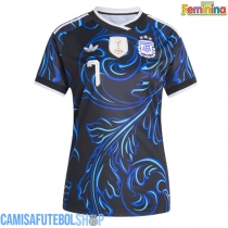 Camisa de time de futebol Argentina Rodrigo De Paul #7 Replicas 2º Equipamento Feminina Mundo 2026 Manga Curta